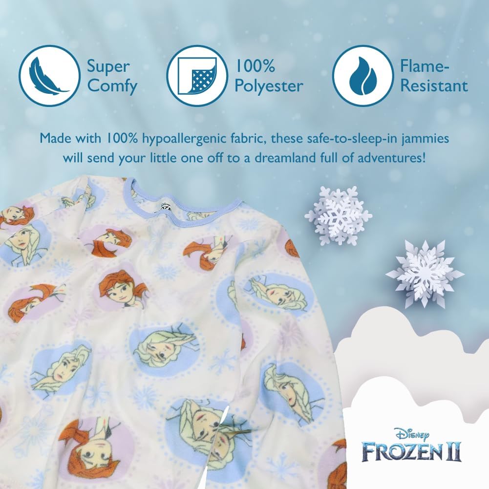 Disney girls Frozen | Princess | Minnie Mouse 5-piece Loose-fit Pajama Set, Soft & Cute for Kids - Image 3
