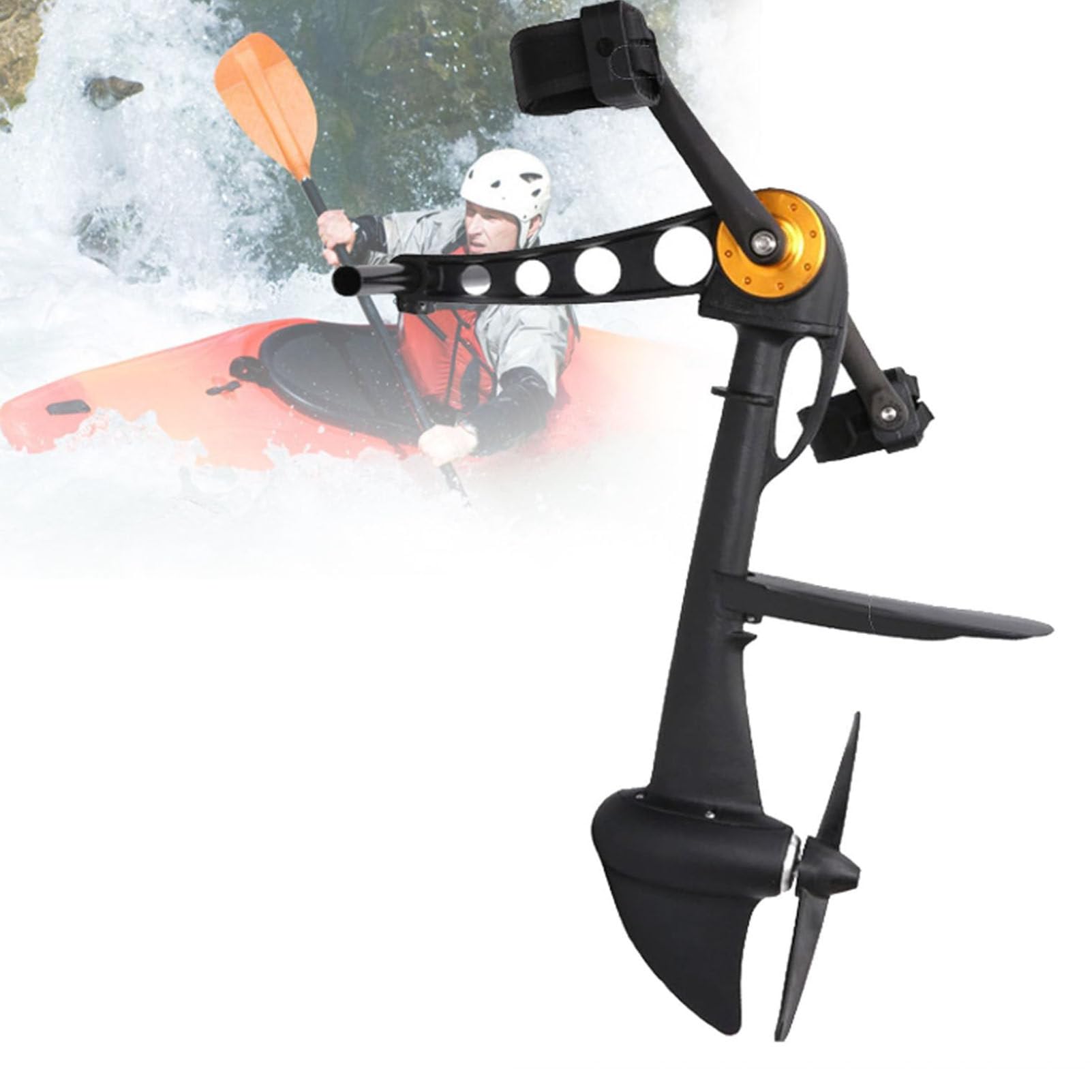 Oiyekntd Pedal Drive, Sturdy Propulsion Device for Radar Kayaks, Foot Operated Kayak Suitable for Kayaks and Inflatable Fishing Boats, Pedal Motor for Kayaks