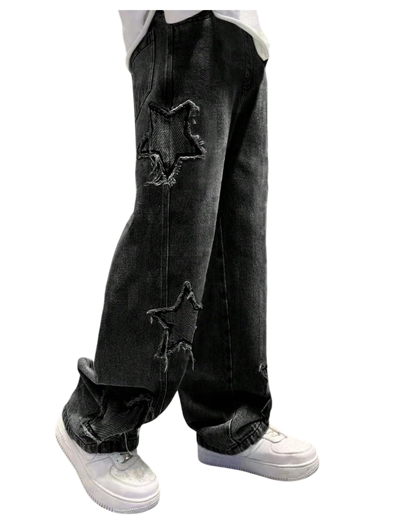 SHENHE Boy's Star Baggy Jeans
