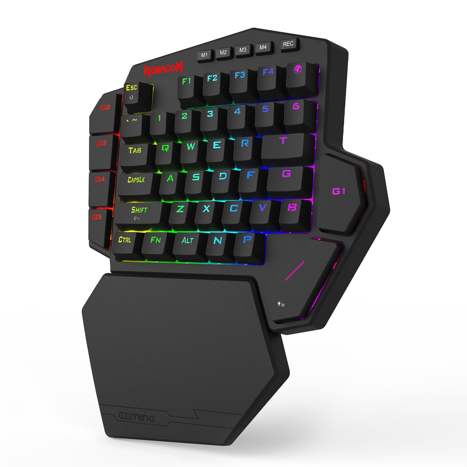 Redragon K585 HE Teclado Una Mano 8K Rapid Trigger Magnético UltraMag Pom | 100% POM Sedoso Estructura Flotante Cableado Alta Precisión Gaming