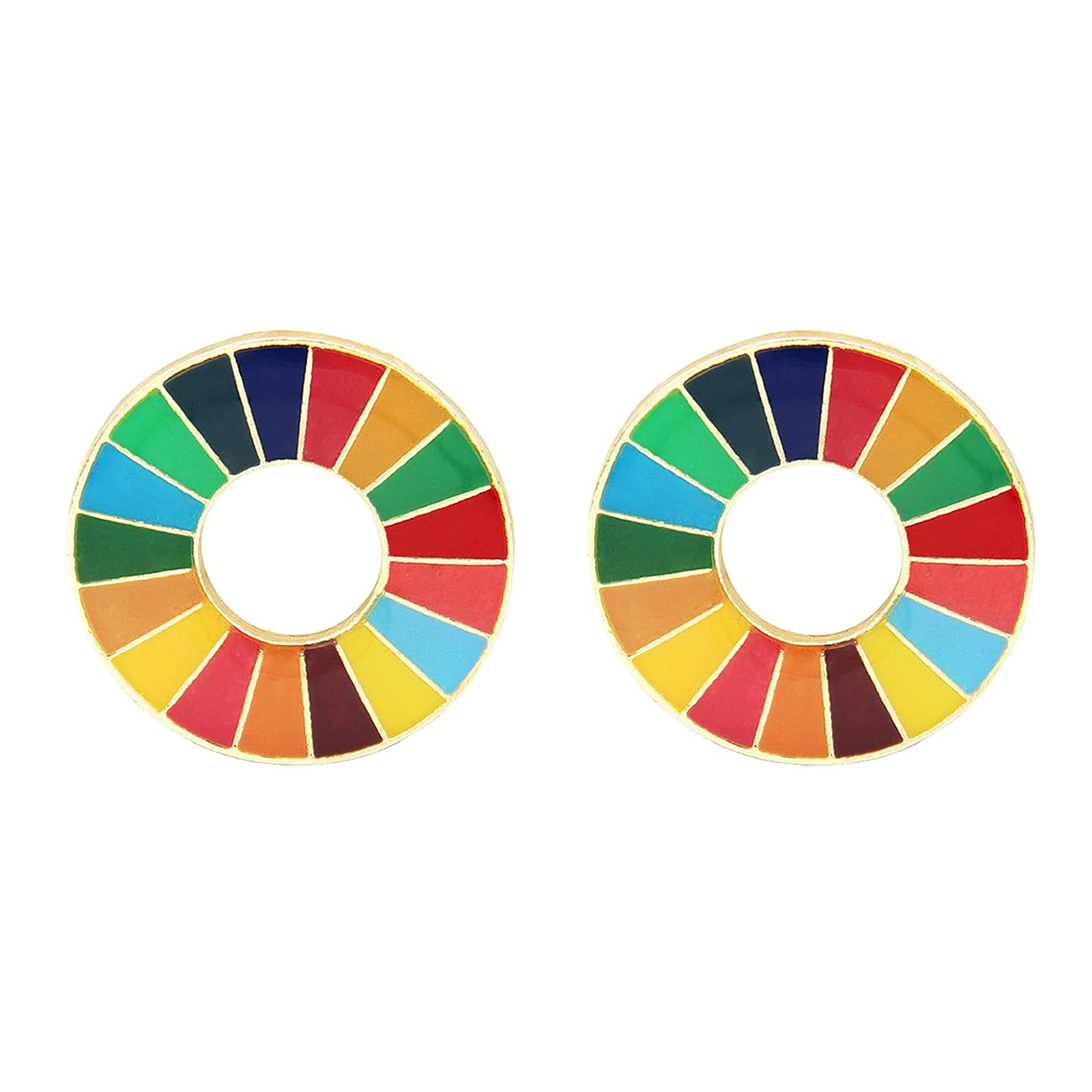 GFLPOGFLPO Sustainable Development Goals Brooch,United Nations SDGs Pin Badge,SDGs Rainbow Brooch Lapel Pin,SDGs Enamel Pin for Clothing Backpack Hat Decoration