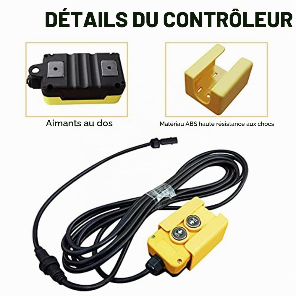 Interrupteur de TéLéCommande de Remorque à Benne Basculante à 3 Fils pour Remorque à Benne Basculante à Pompe Hydraulique à Simple Effet 12V DC pour le DéChargement par Ascenseur