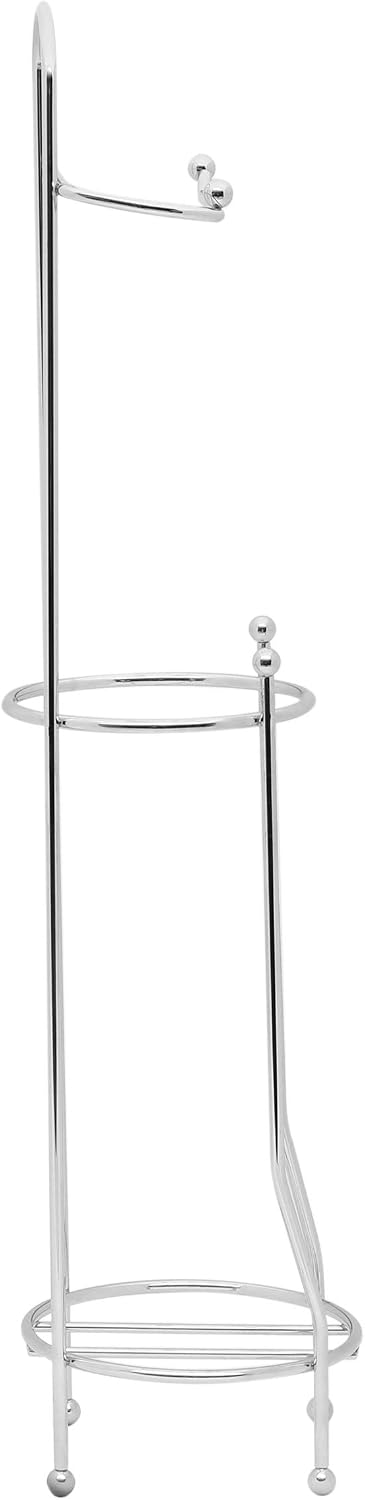 Axxentia Bad 282245 Udana Toilet Roll Holder Chrome-Plated Stand with Additional Space for 3 Rolls Height 66 cm