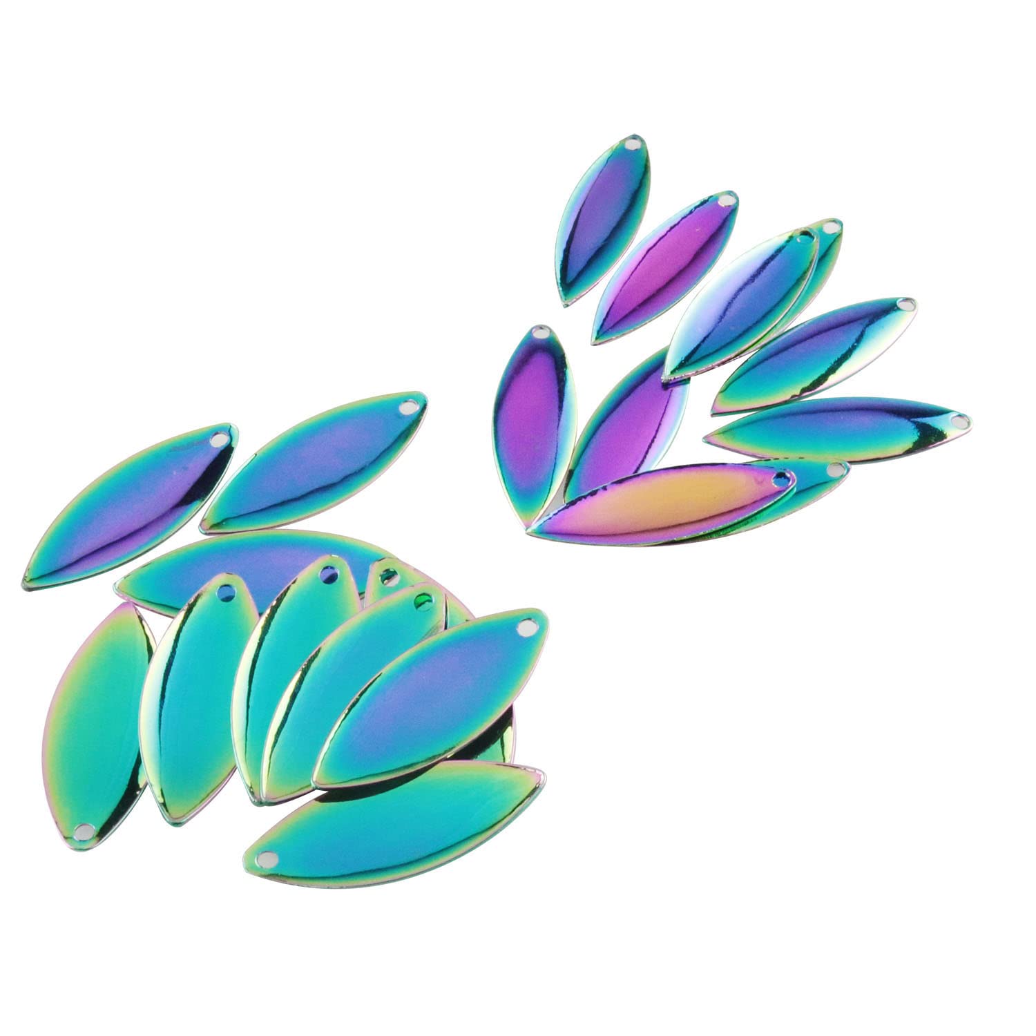 Buy ZZHXSM 20Pcs Fishing Spinner Blade Colorado Willow Kit Spoon Easy