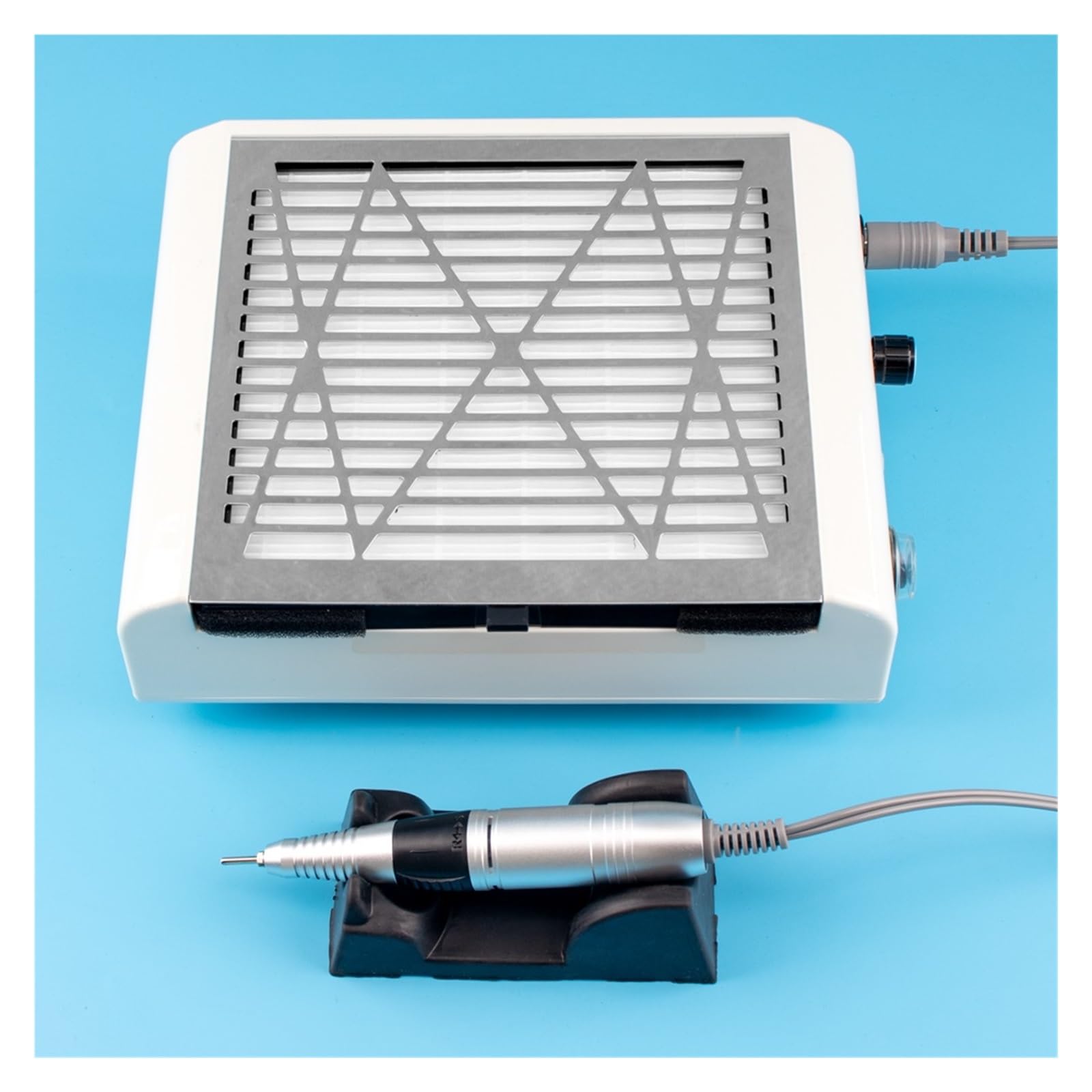 MRKU Aspiradora para manicura con Filtro Lavable, bajo Nivel de Ruido, 60 W, Potente, con asa, 35000 RPM y un Ventilador para Limpieza Profesional.