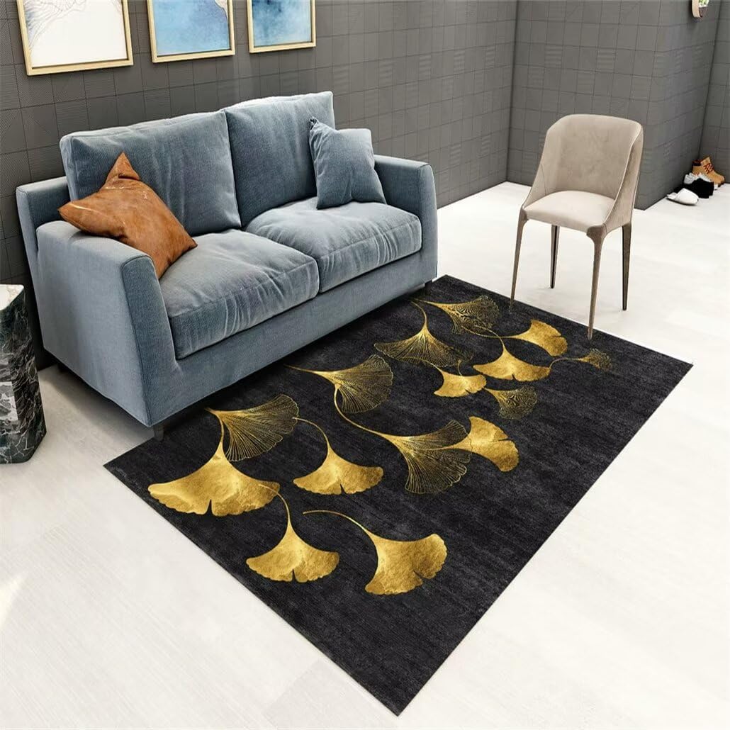 Tapis de chambre gris lavable en machine et facile d'entretien 80x150 cm