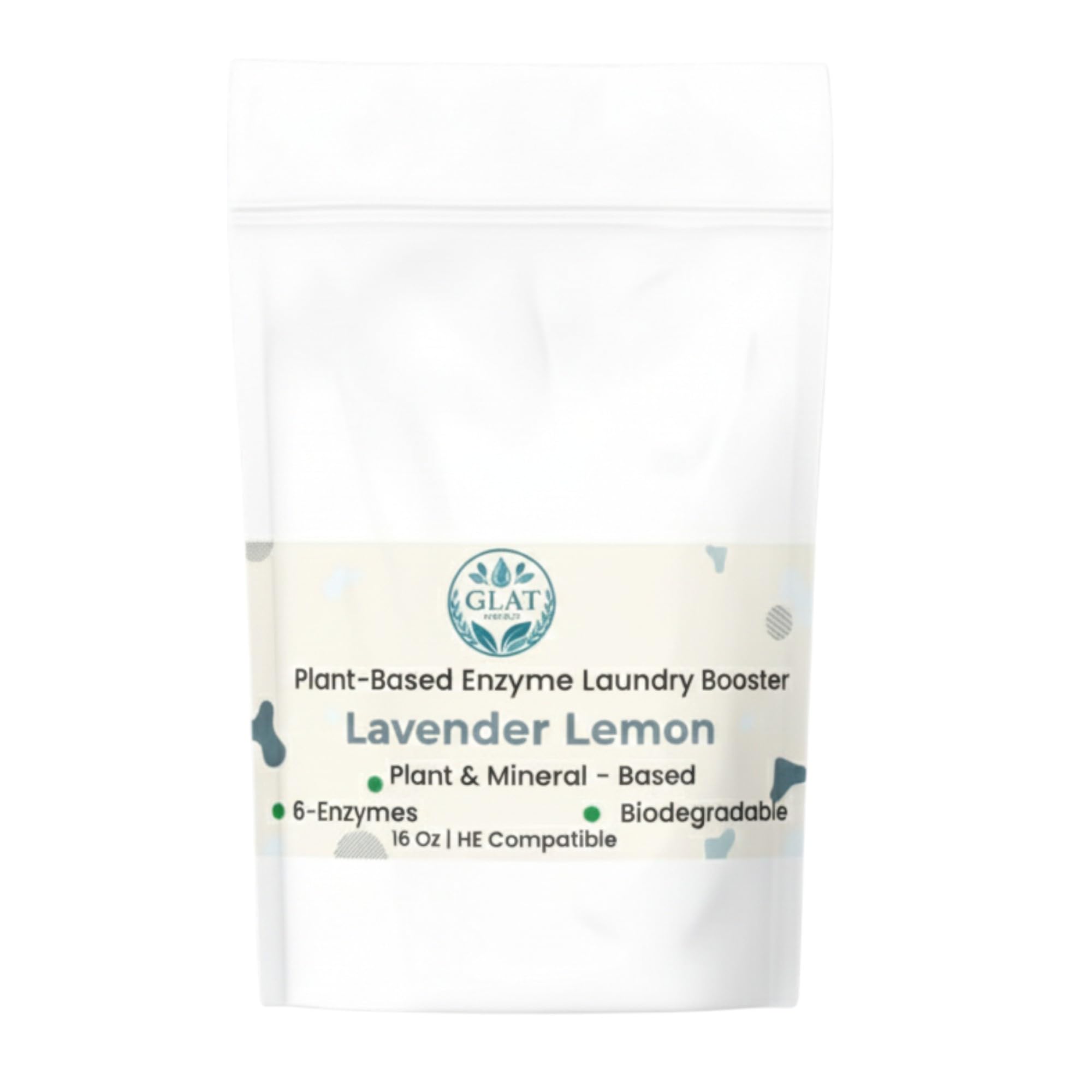 Enzyme Laundry Booster Powder - Lavender Lemon Plant-Based 6-Enzyme Blend for Maximum Stain Odor Removal Biodegradable Boosts Detergent