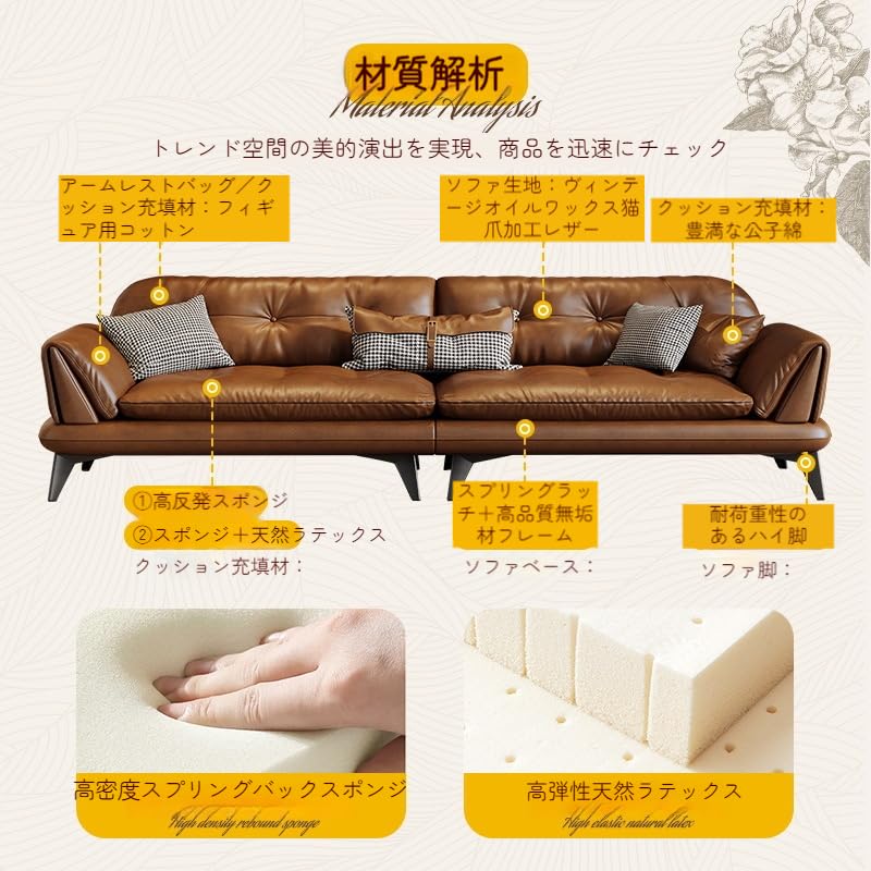 Amazon.co.jp: JoyeeLii オフィスソファ 4人掛け 革張り ビジネス Amazon.co.jp: JoyeeLii オフィスソファ 4人掛け 革張り ビジネス