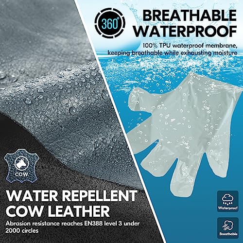 Vgo... 1Pair -20℃/-4°F Winter Work Gloves Men, Waterproof Warm Work Gloves Men, Insulated Work Gloves - Image 4