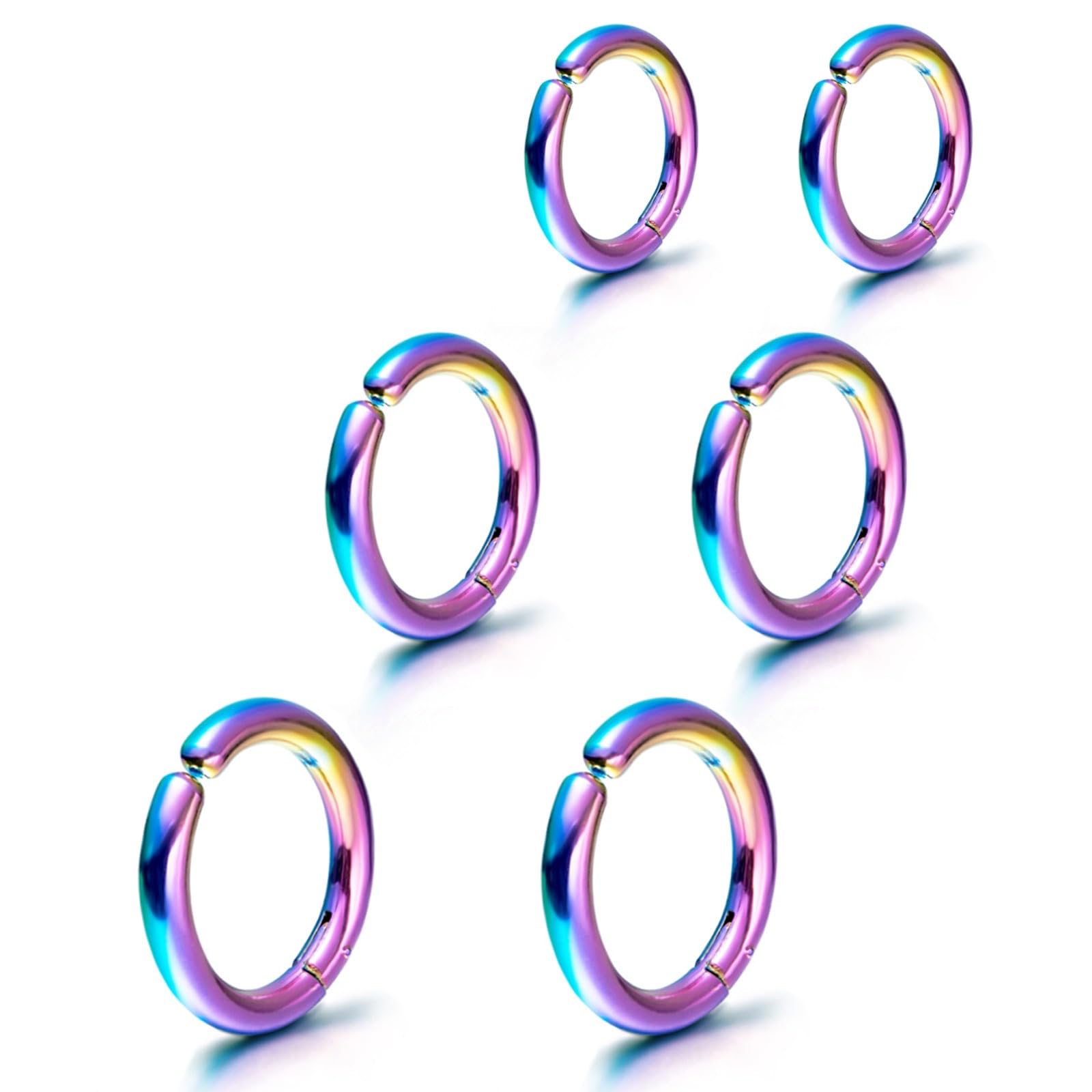 SIISPRI 3 Pairs Clip On Huggie Earrings for Men Women, Unisex Surgical Stainless Steel Hypoallergenic Earrings,Small Hoop Earrings, Polished for Non