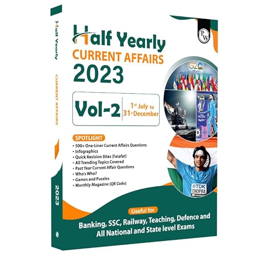 PW Half Yearly Current Affairs Vol 2 July to December 2023 English Edition for SSC, Banking, Teaching, Defence and Other Competitive Exams