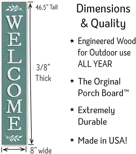 Miniatura 10 de My Word! Letrero de bienvenida negro y soporte para porche para puerta delantera, porche, patio, terraza, patio o pared, decoración rústica vertical