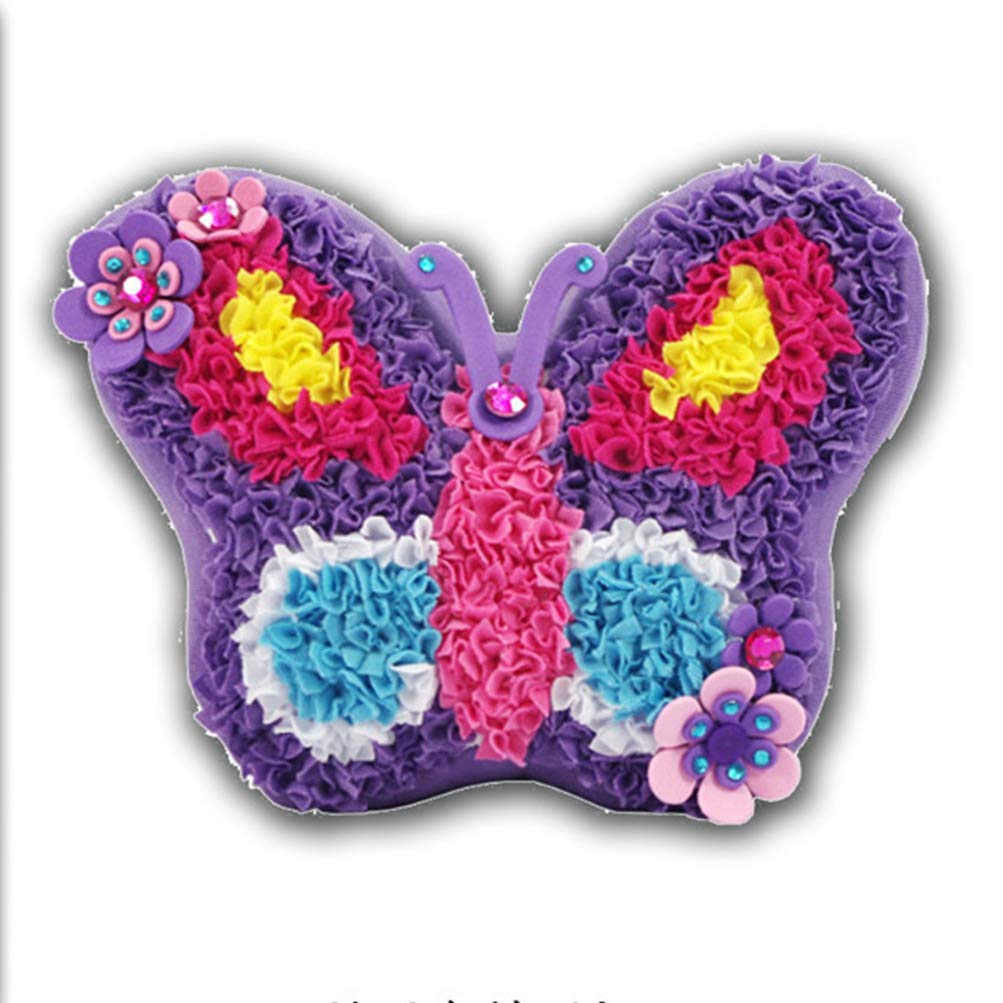 DZQH-Qin Plush Craft Butterfly Pillows for Girls,Fabric Numbers Kit,No Sewing Required, Used to Making Your Own DIY Butterfly Cozy Pillow,Arts and Crafts for Kids Ages 5 6 7 8 9 Teens - Image 2
