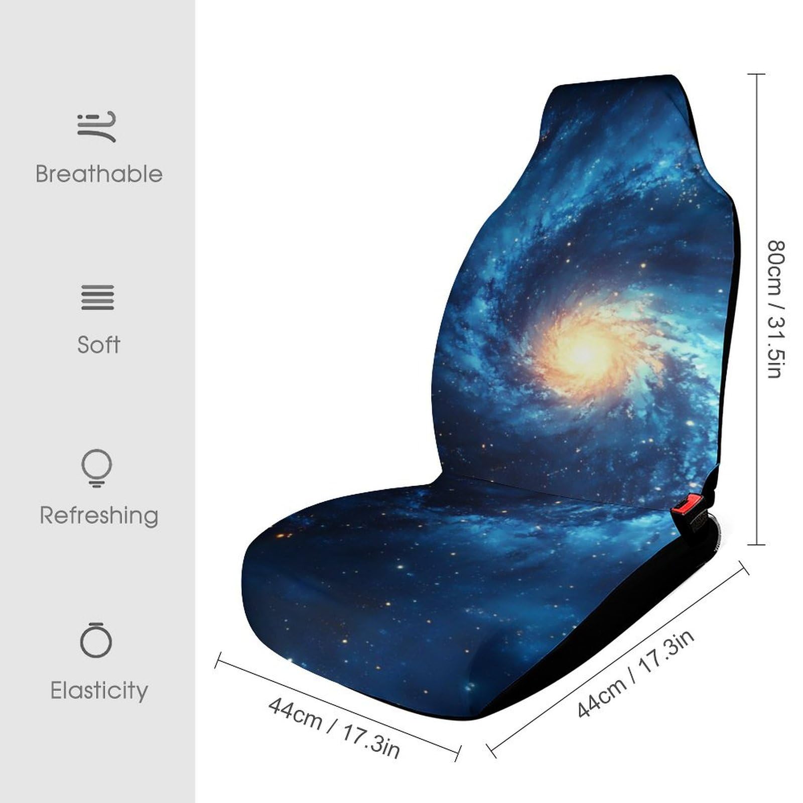 Magical Galaxy Starry Sky Milky Car Seat Covers Universal Car Front Seats Protector Auto Interior Accessories 1PCS