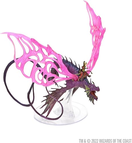 Miniatura 6 de D&D Icons of the Realms Spelljammer Aventuras en el espacio - Dragón solar adulto y príncipe Xeleth