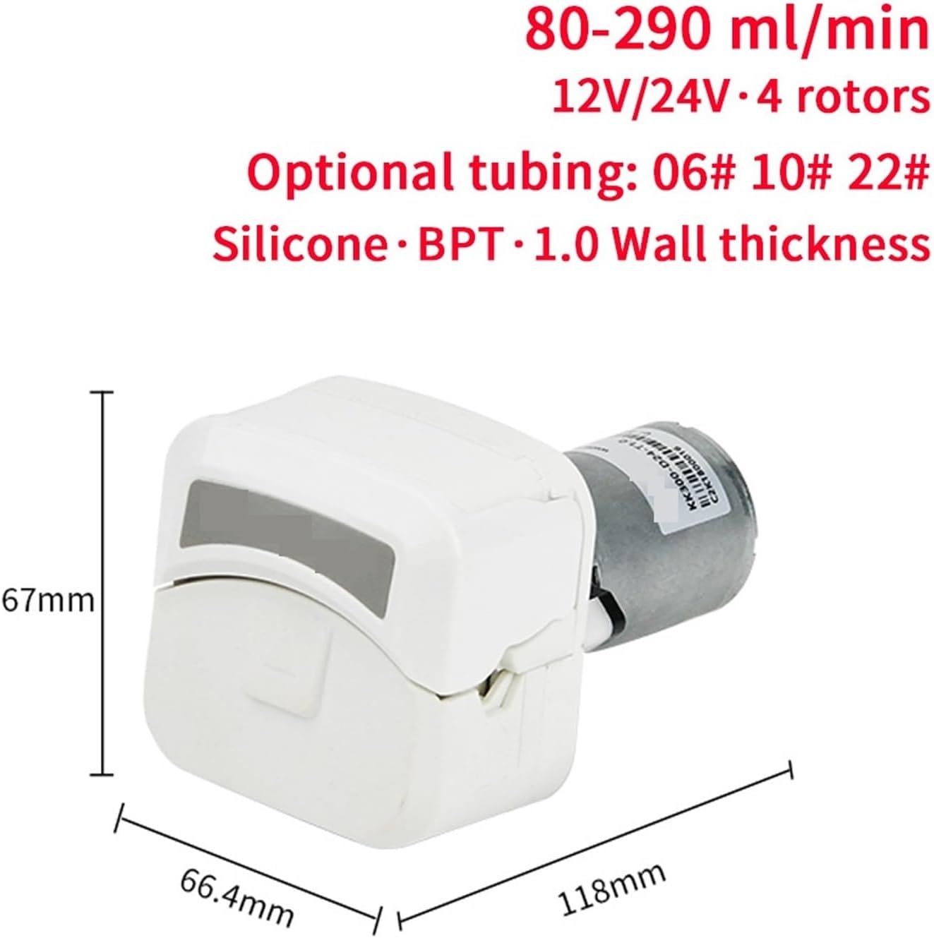 80-290 ミリリットル/分 KK300-D 蠕動ポンプ DC モーター自吸式ポンプ変圧器ポンプヘッド研究所投与ポンプ ポンプディ