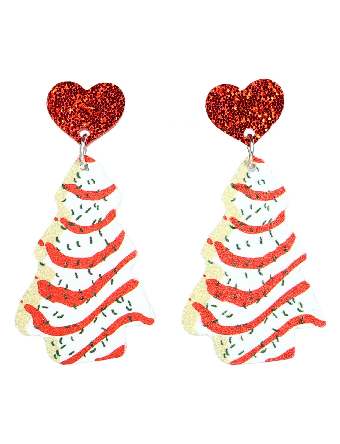 Christmas Red White Green Earrings Gift Holiday Earrings for Women