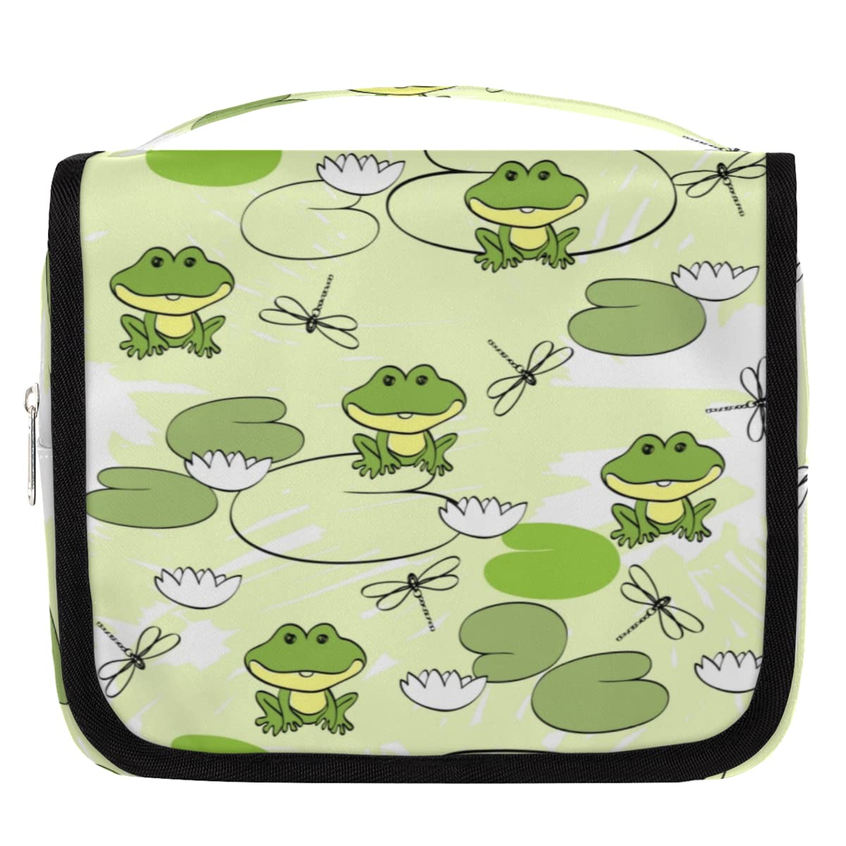 Kreskówka śliczna Forg Podróżna kosmetyczka Zabawna Forg Mycie Torba Unisex Wiszące przybory toaletowe Kosmetyczka Organizer do makijażu, wielobarwny, Jeden rozmiar