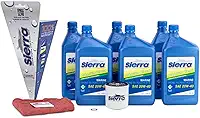 Sierra Kit de troca de óleo 18-9396 para motores Yamaha F200-F250-20W-40