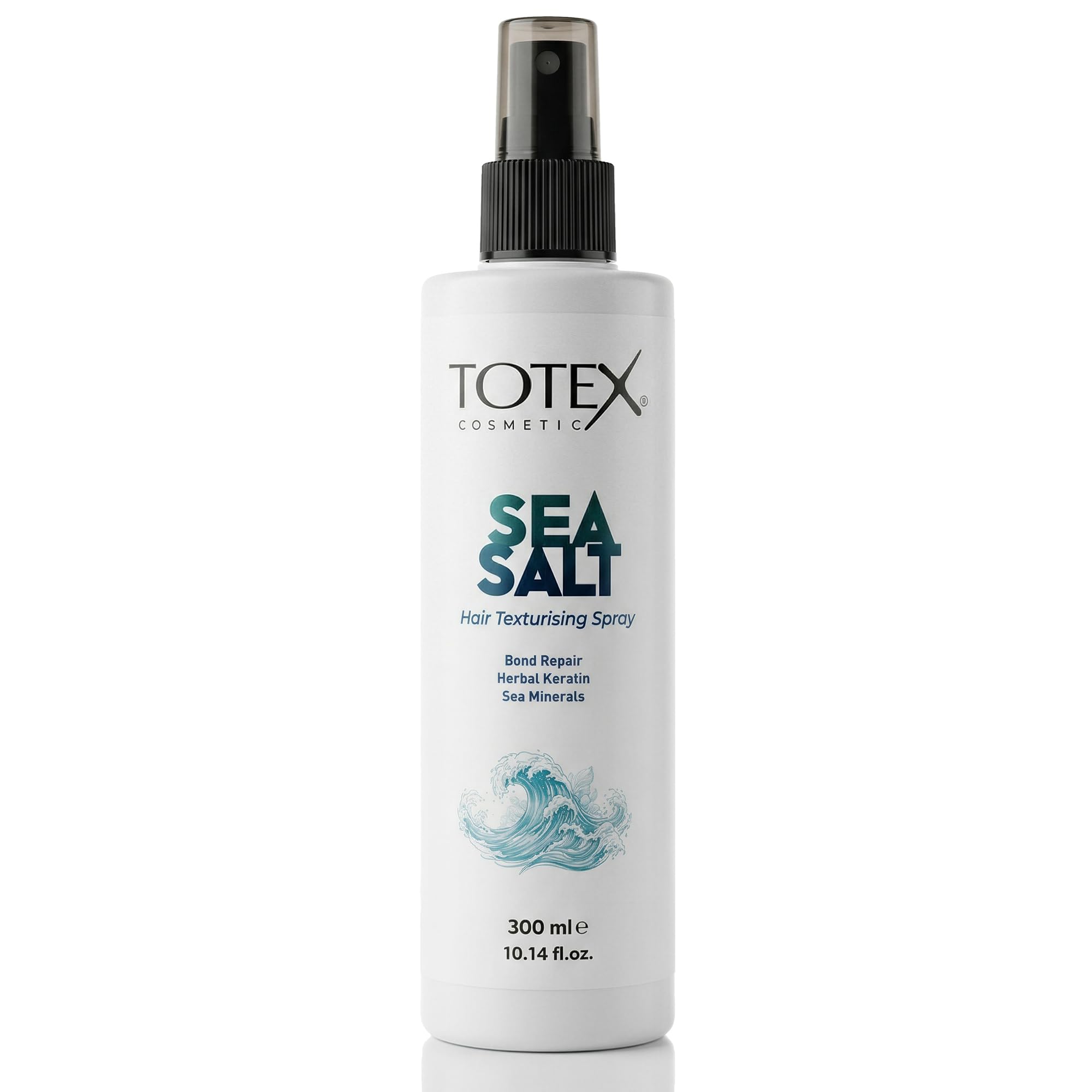 Totex Sea Salt Hair Texturising Spray for Men and Women | 300 ml / 10.14 fl.oz | Herbal Keratin and Sea Minerals | Beach Waves and Volume | Flexible Hold | Non-Sticky Formula