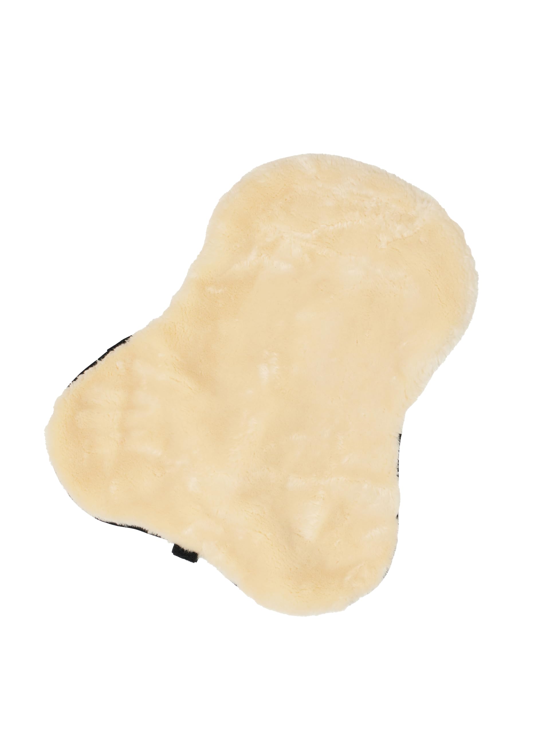 LeMieux Simuwool Seat Saver - Elasticated Side Straps - Adjustable Gullet Strap - Faux Lambswool - Natural