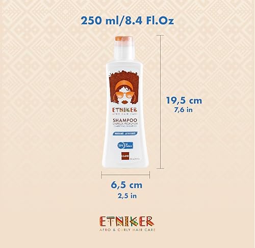 Vista 4 de ETNIKER Champú aclarante de limpieza profunda Cabello afro texturizado, rizado y ondulado Elimina la acumulación y restaura el brillo Libre