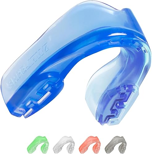 SafeJawz Elements - Protector bucal de doble capa, protección prémium para adultos y jóvenes, con funda para boxeo, artes marciales, judo y todos