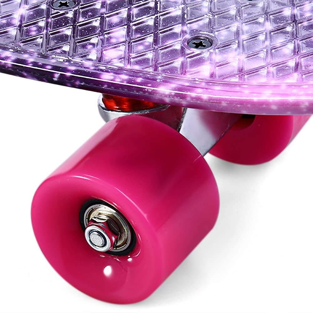 Deskorolka Cruiser, 56 cm, Penny Board Cruiser, Carver, kompletny mini cruiser, deskorolka, retro, gwieździsta galaktyka graficzna, deskorolka dla początkujących, klasyczna deskorolka dla dziewcząt