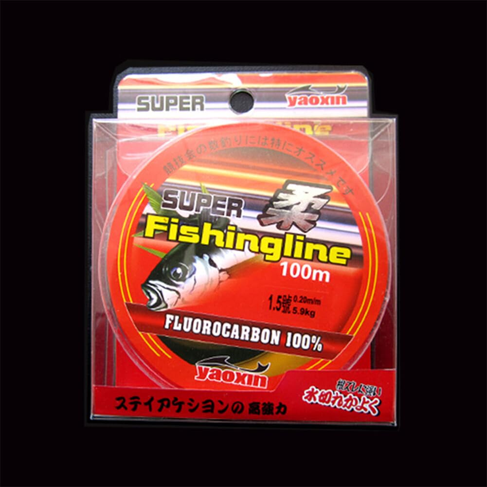 Ligne Pêche Fluorocarbone Gefly – 100 M, 0,16 Mm, 6,70 Kg – Invisible Dans L'Eau, Pour Mer Et Rivière