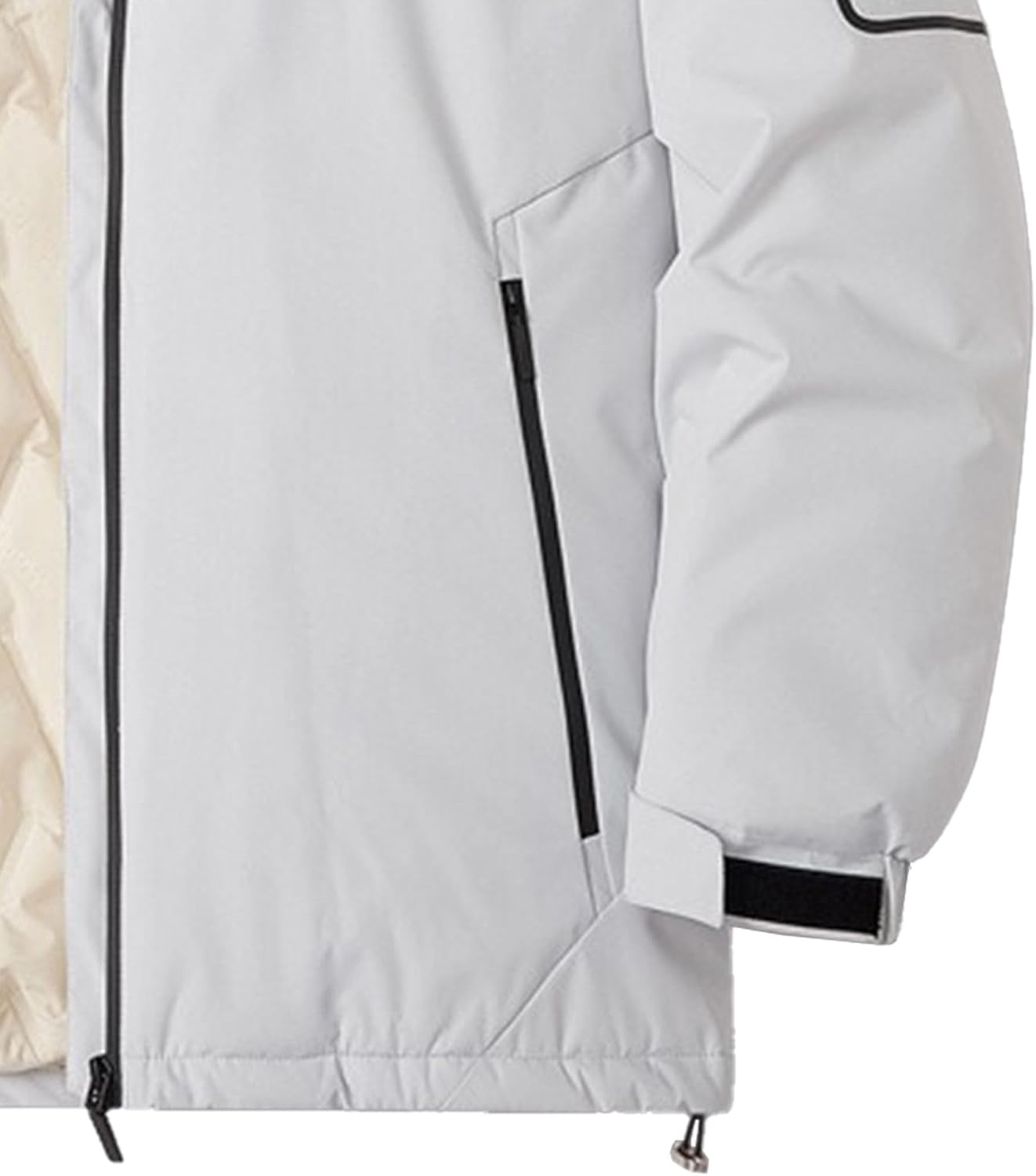 Men's Insulated Thermal Quilted Ski Jacket Windbreaker Warm Hooded Snowboarding Jackets Lightweight Warm Puffy Coats