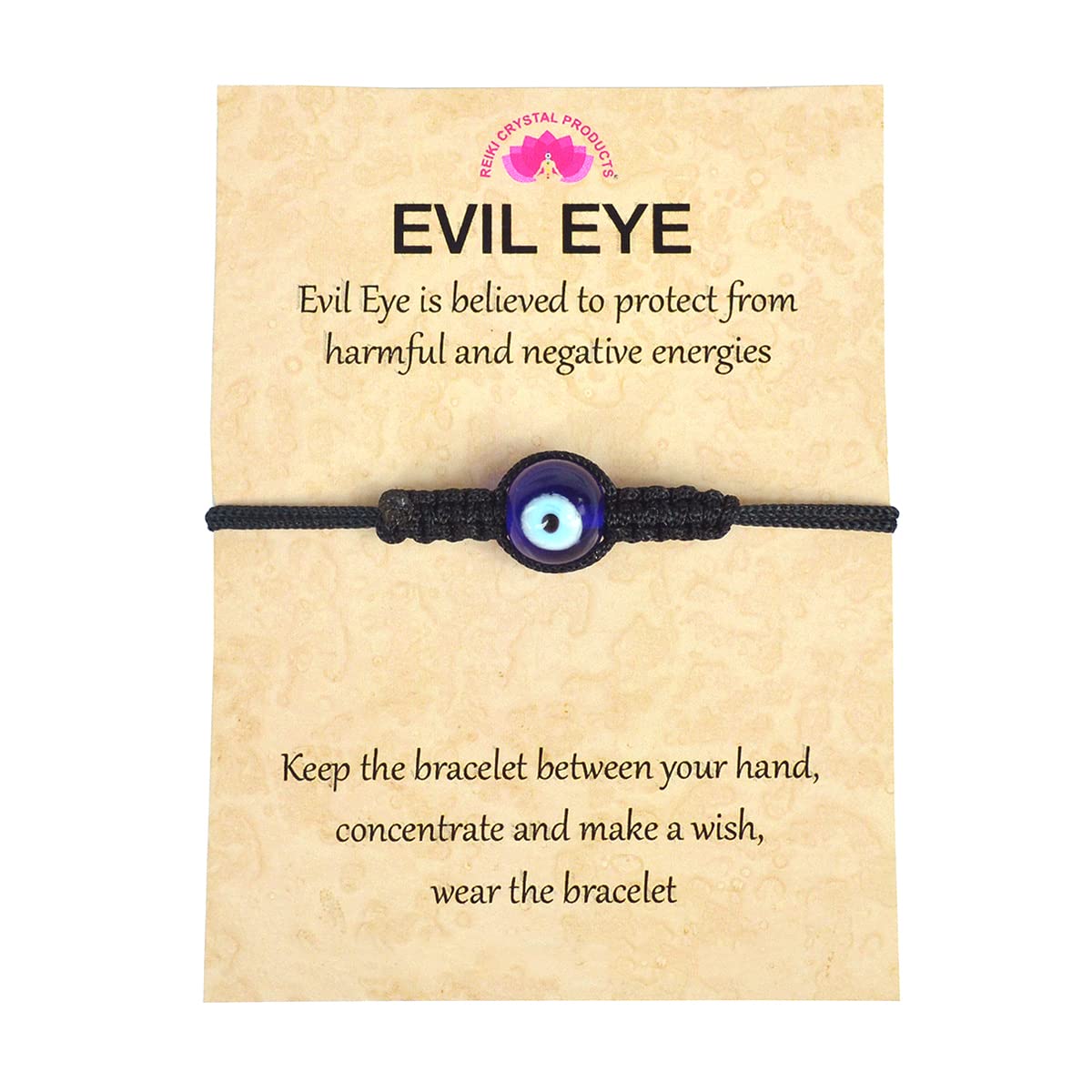 Reiki Crystal Products Black Tread Nazariya Evil Eye Bracelet Band for Unisex Keeps you safe and secure from Evil & Negative energies comes Pack of 1 pc (B09M8JJX79) Amazon Price History, Amazon Price Tracker