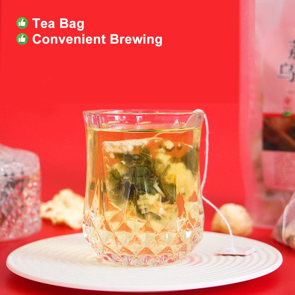 Plant Gift Litchi Oolong Tea Bags 5.29oz (3g*50bags), té oolong, piña seca, litchi seco, natural puro de china, té mixto saludable, combinación de té de flores 150g 荔枝乌龙茶