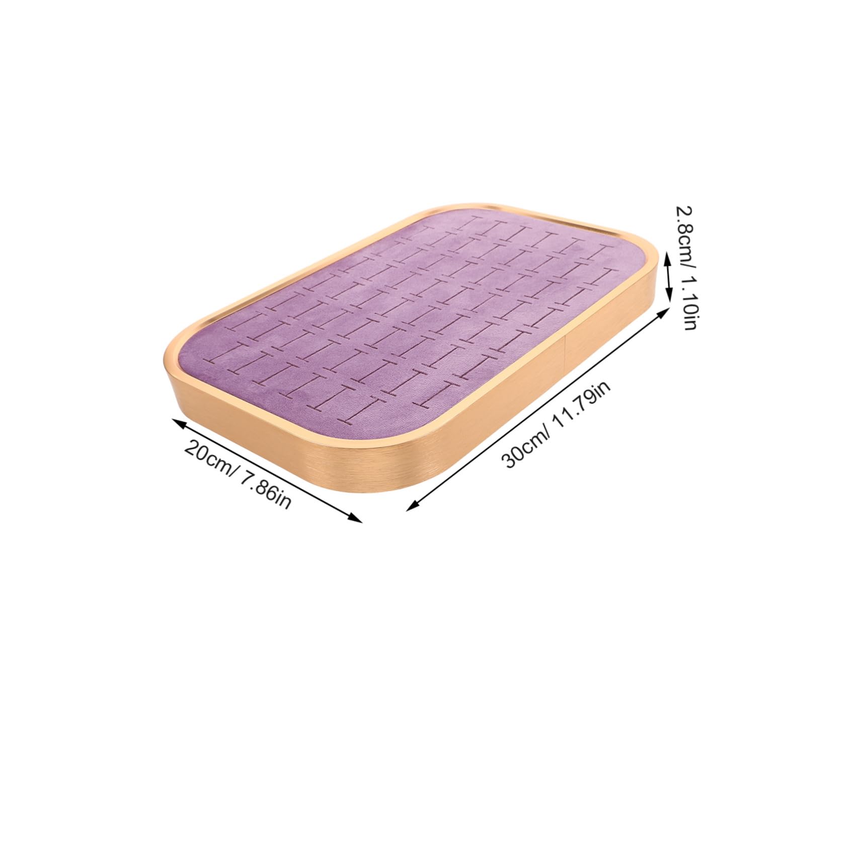 ABOOFAN Bandeja Para Guardar Joyas De Terciopelo Marco Metálico Organizador De Anillos Para Mujer Ranuras Para Almacenamiento De Pendientes Collares y Dijes