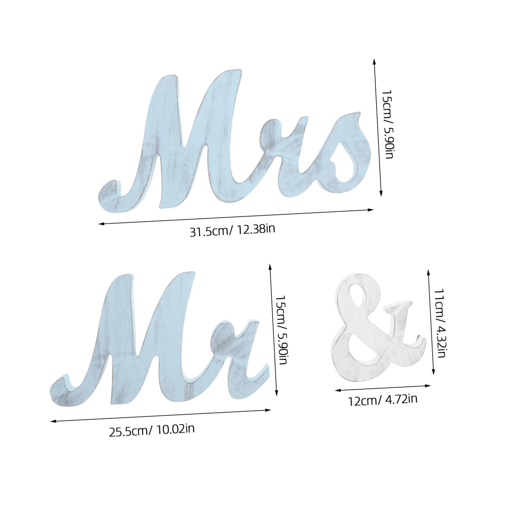 Mr und Mrs Holzbuchstaben Tischschild zum Jahrestag Elegantes Design Leicht und Charmant für Hochzeits und Jubiläumsfeier Dekoration
