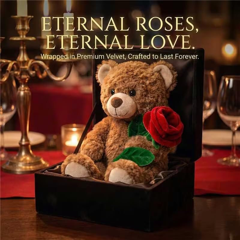 Teddy Bear Cute Stuffed Animals for Teen Girls Aesthetic Room Decor Weighted Anxiety Relief Plush Toy Tan Soft Plushies Birthday Gifts for Best Friend Daughter Sister Kids 9 Inch Beige Desk Accessory - Image 5