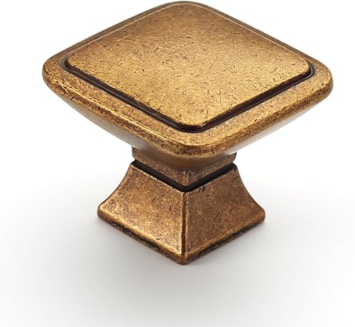 Miniatura 39 de Amerdeco ZH0019 - Paquete de 10 pomos cuadrados negros mate para gabinetes de cocina, herrajes para gabinetes, tiradores de gabinete de un solo