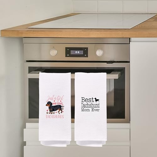 Miniatura 2 de NEGIGA Juego de 4 paños de cocina de Corgi de dibujos animados de 24 x 16 pulgadas, divertidos paños de mano decorativos para dormitorio, cocina,