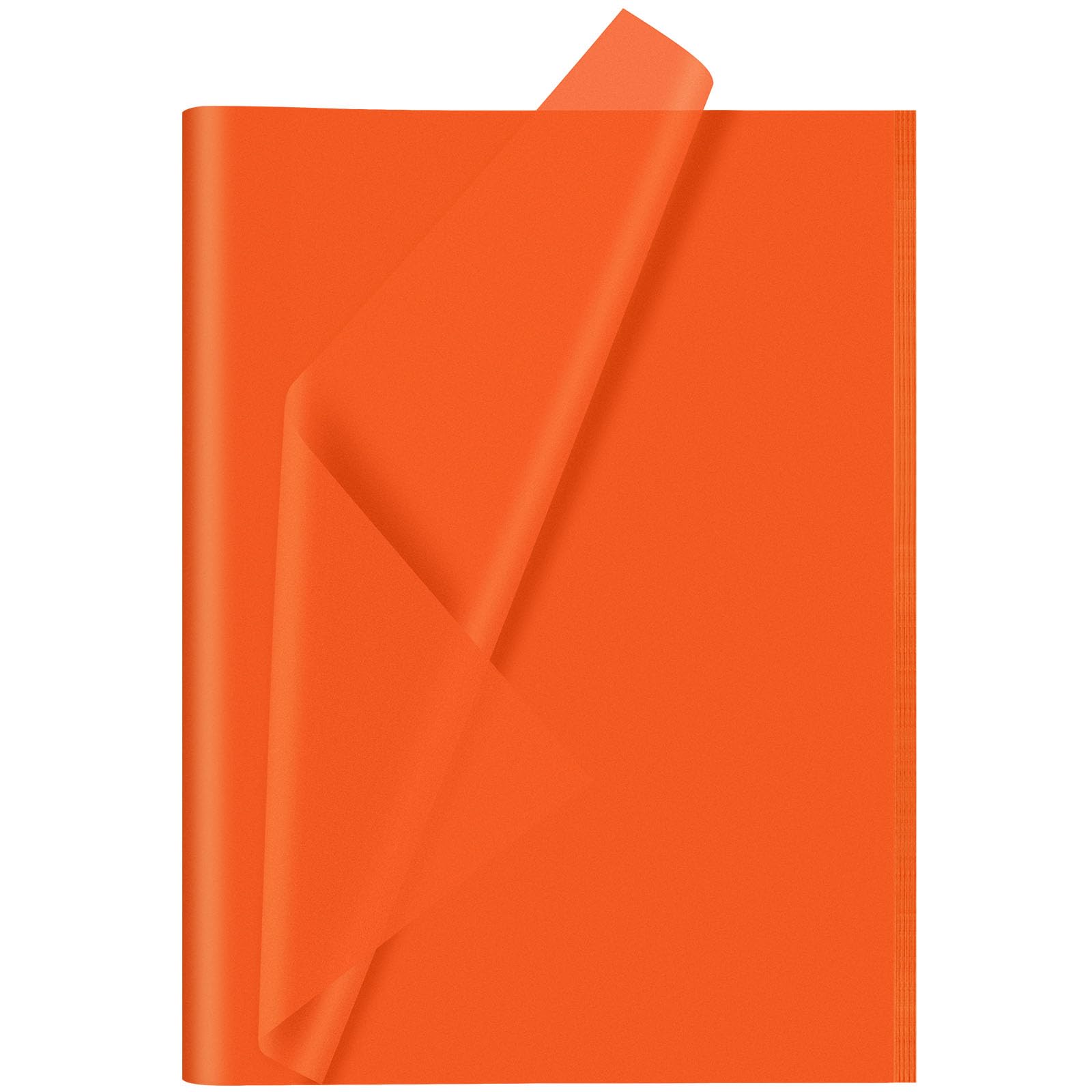 CHRORINE 60 Sheets Orange Tissue Paper for Halloween Thanksgiving - Gift Wrapping, DIY Crafts, Decor, Birthday, Holiday Party (20 x 14.5 Inches)