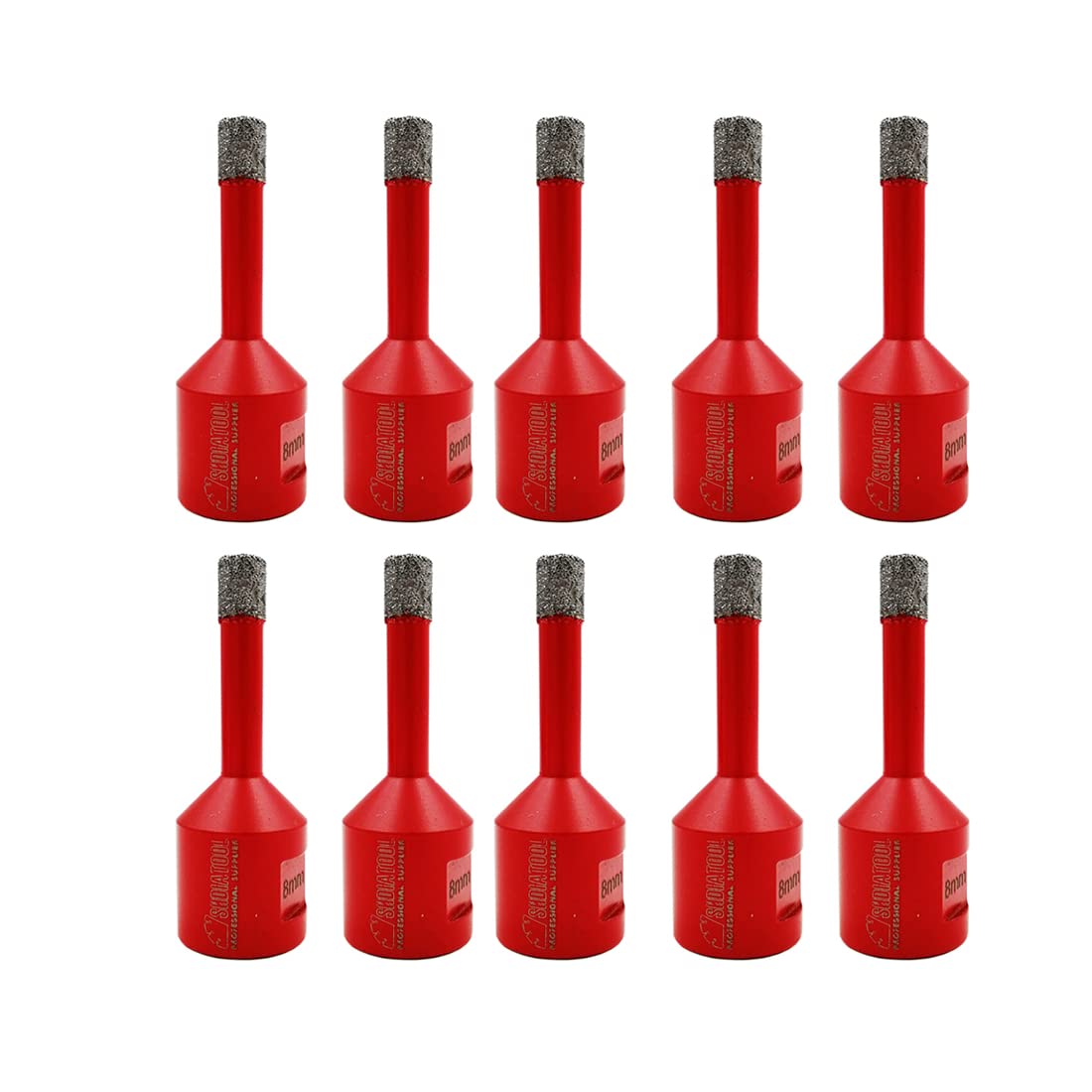 SHDIATOOL Diamond Core Drill Bit,Hole Saw Diameter 8mm 5/16" M14 Thread Vacuum Brazed for Concrete Granite Marble Porcelain Tile Masonry Brick,10PCS