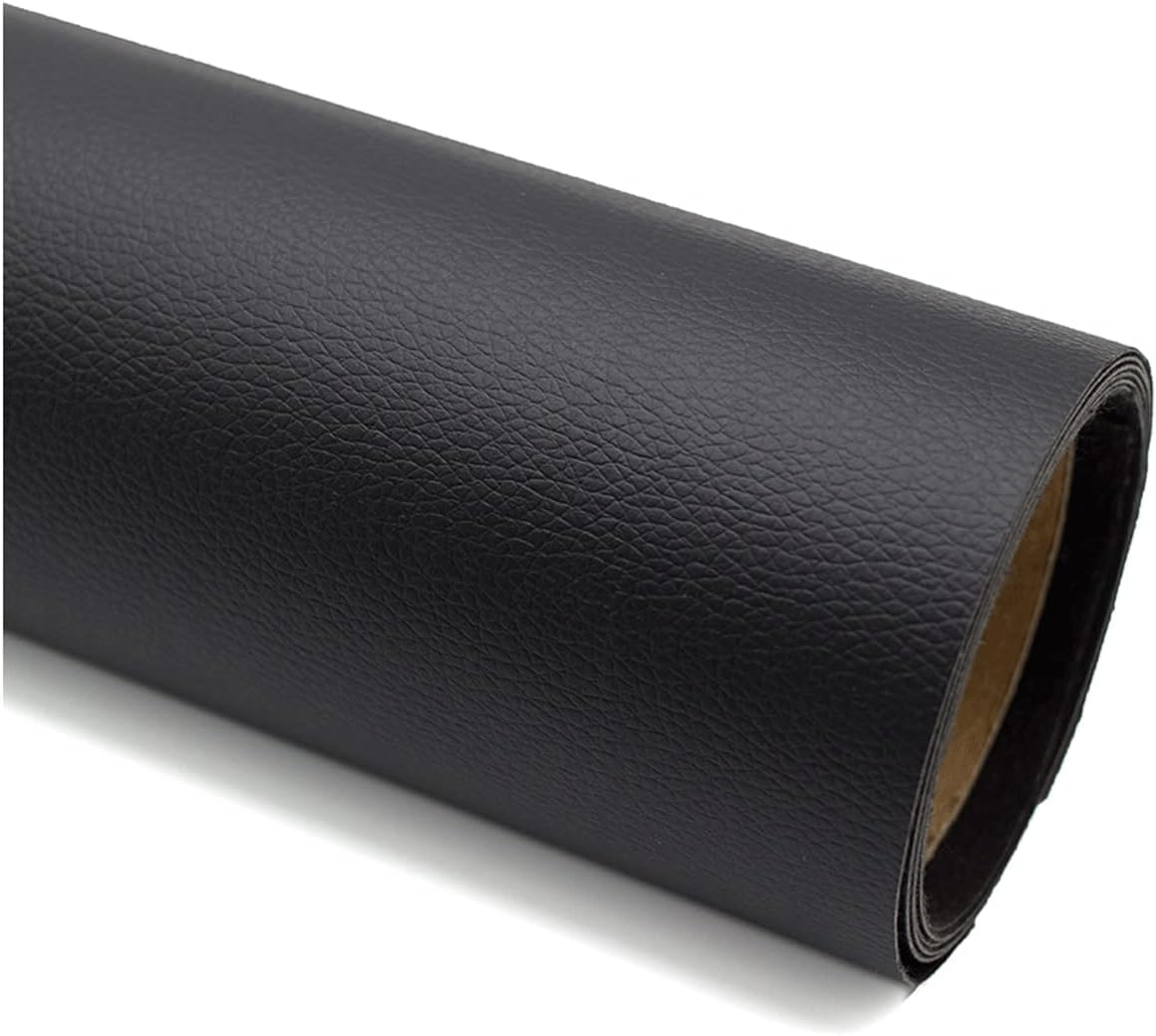 luvyimo Leather Repair Tape Adhesive Back Large Faux Leather Black for Handbags,Furniture,Drivers Seat,Sofas,Car SeatsSize:1.38x3M54.3x118IN