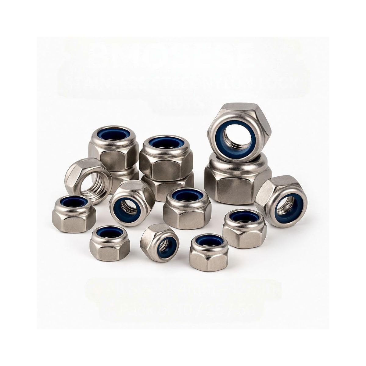 M12 Thread SS Nylon Self - Lock Nuts | Anti Loosening Hex Nut | Rustproof | Auto, DIY, Furniture| (10PCS)-image-25