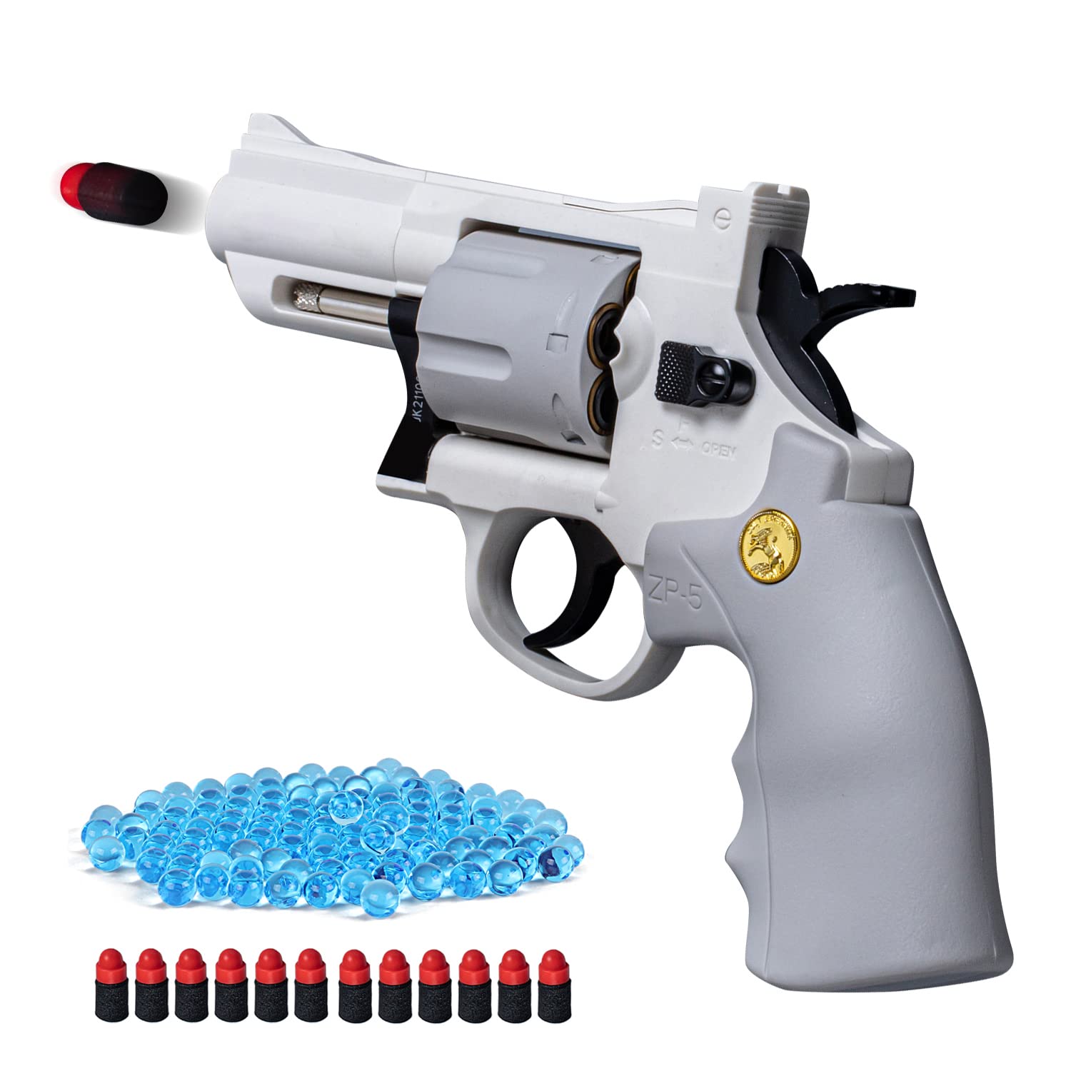 Revolver Toy Deluxe Edition Can Fire Soft Bullets Water Gel ...