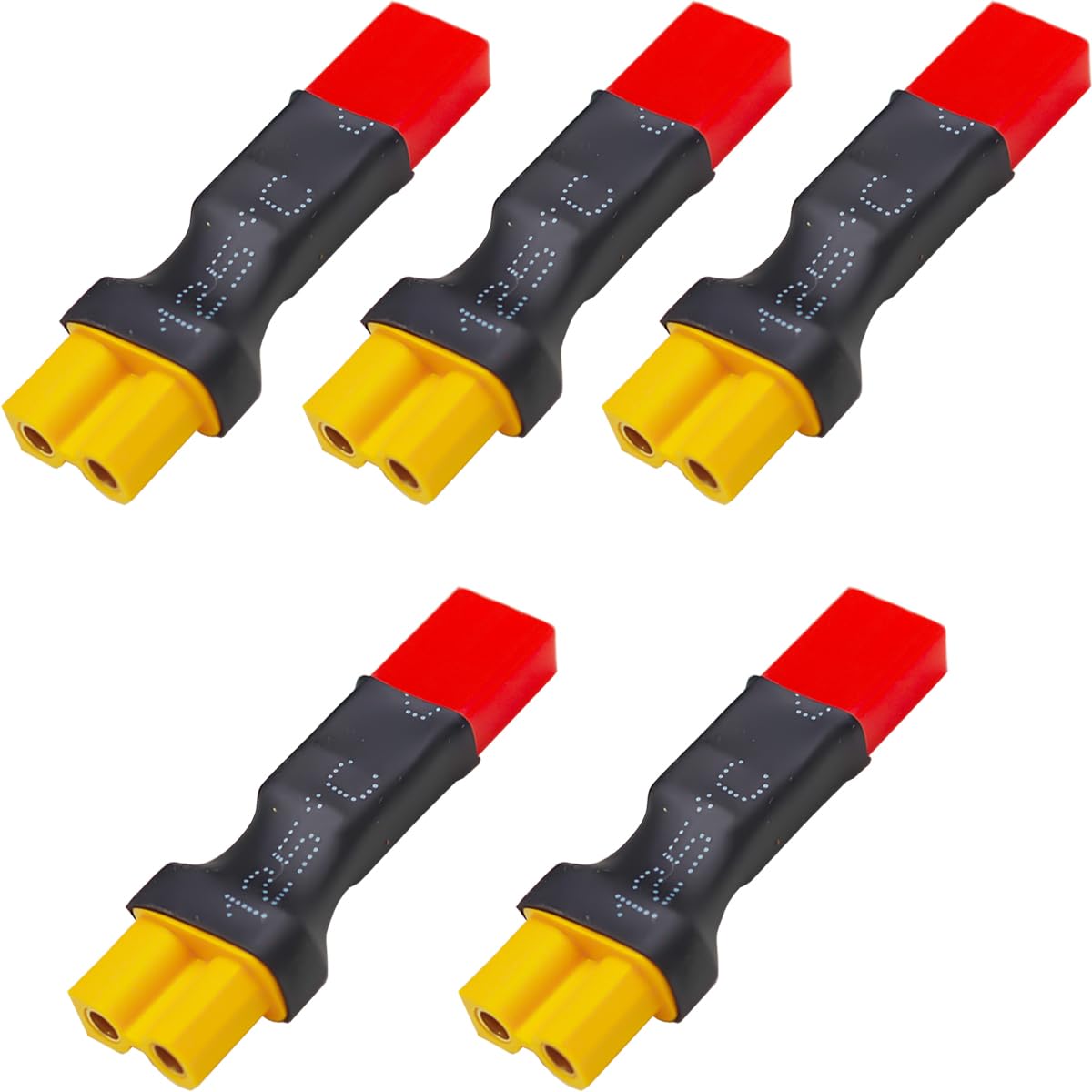 EatPitaya XT30 to JST Plug, XT30 Female to JST Male Adapter, Wireless RC LiPo Battery Connectors - 5pcs
