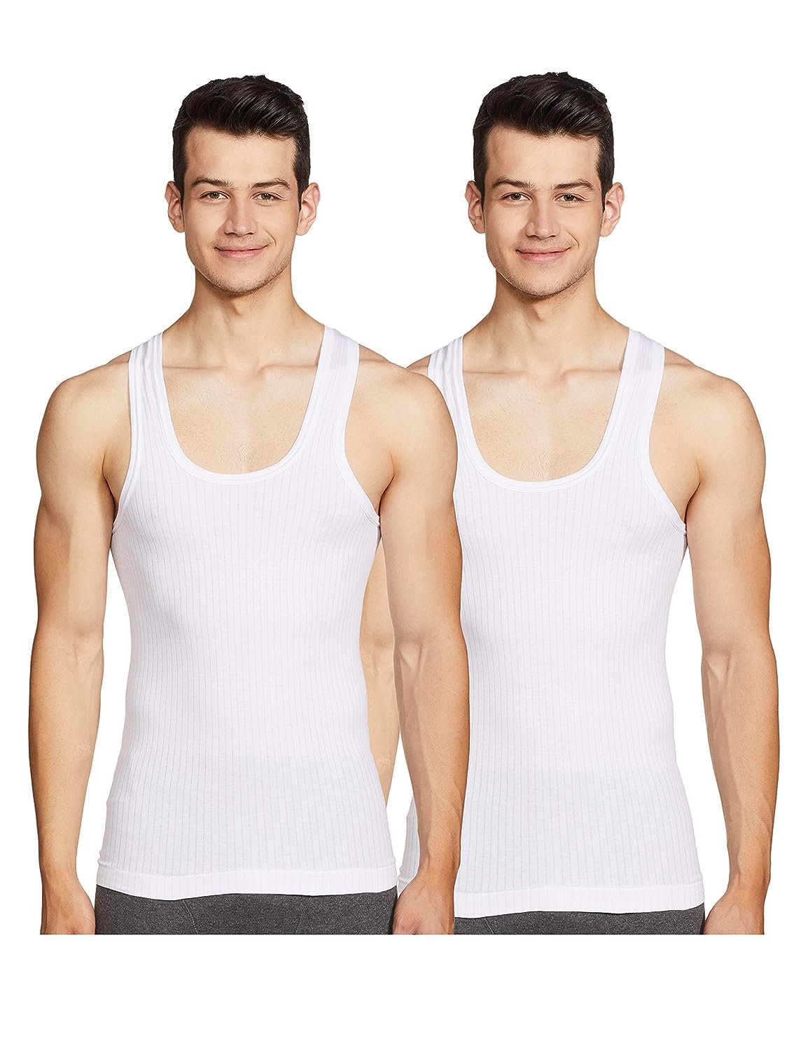 Vest Men & Boys in Cotton Lining Sleeveless Vest/Baniyan Modern Regular Fit Solid Inner wear Sando in White Color (Pack of 2)-image-23