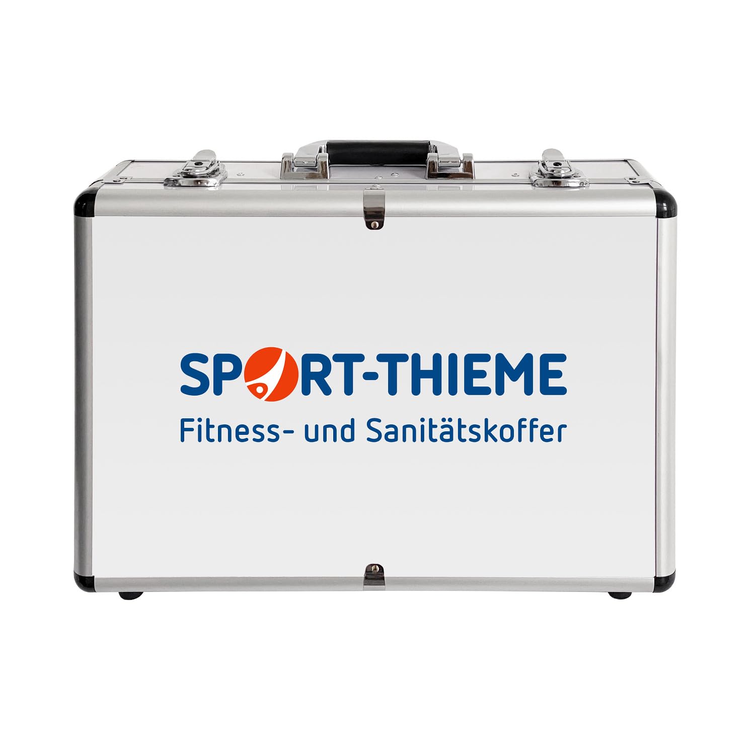 Sport-Thieme Erste-Hilfe-Koffer mit Inhalt | Alu Sanitätskoffer für Fussball, Handball, Sport | Befüllt nach DIN 13160 + Kühlspray | Variable Fachaufteilung | 45x32x14 cm | 5,5 kg