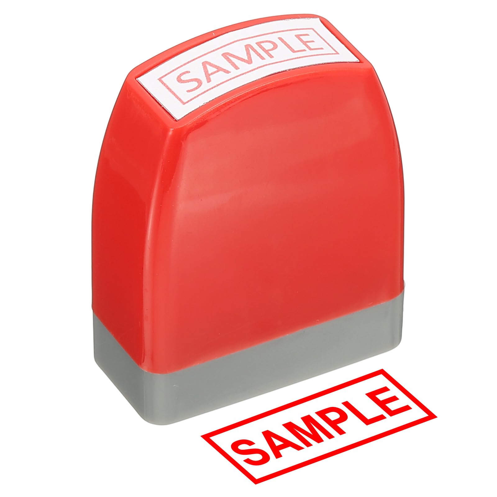 PATIKIL Sample Notice Stamp Self Inking, Red Ink Office Pre Inked Message Stamp for Business, Red