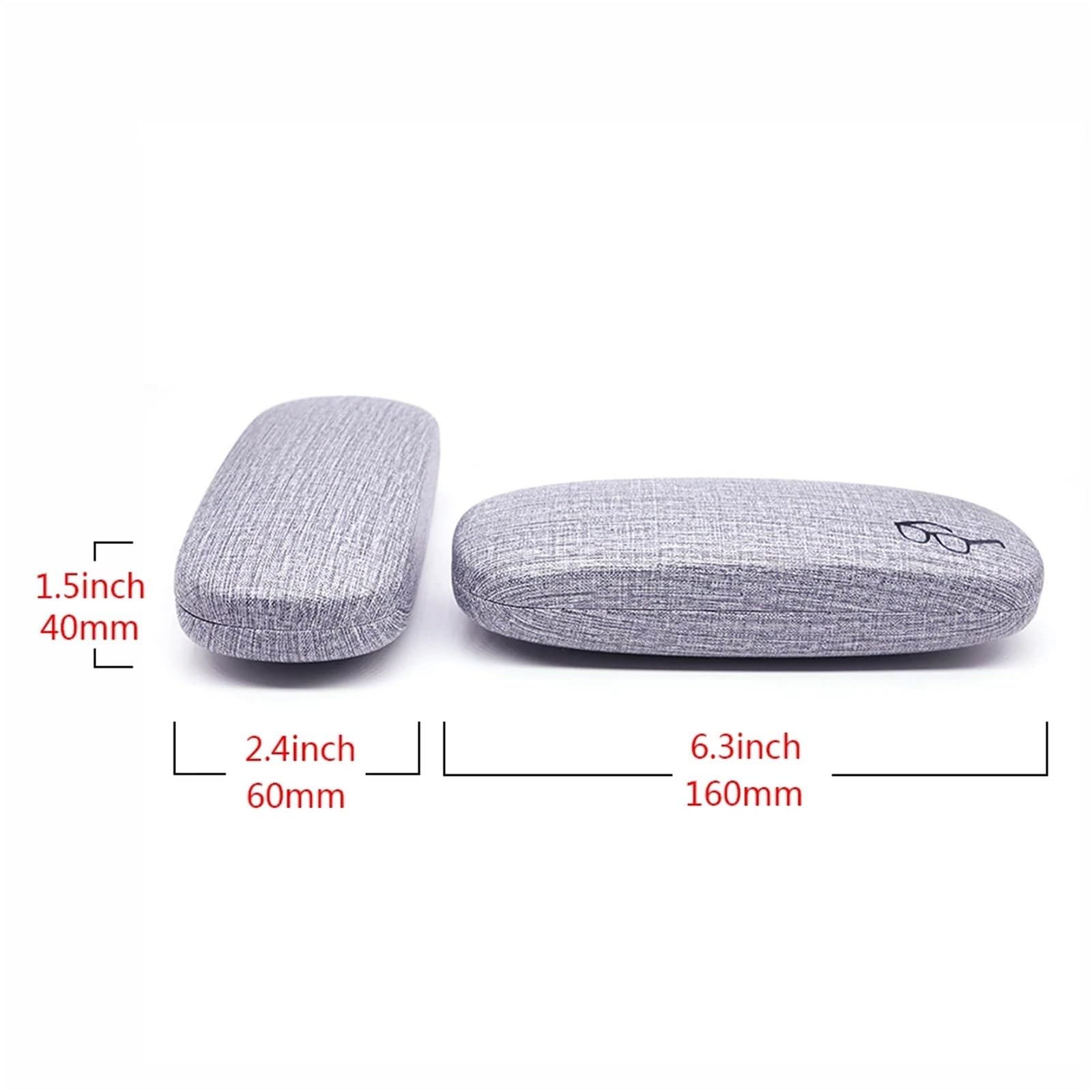 2 uds. Estuche sencillo for gafas, carcasa dura de cuero, funda protectora for for hombres y mujeres, sol, caja for Para Viajes Y Vacaciones
