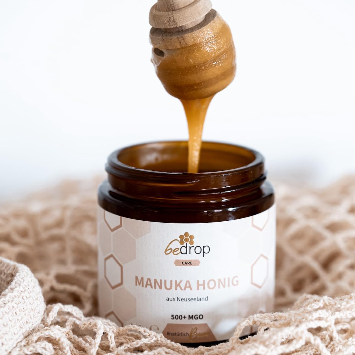 bedrop | Bee’s Kindheitsset | Blütenpollenpulver, Propolis Tinktur alkoholfrei 10% und Manuka Honig MGO 500