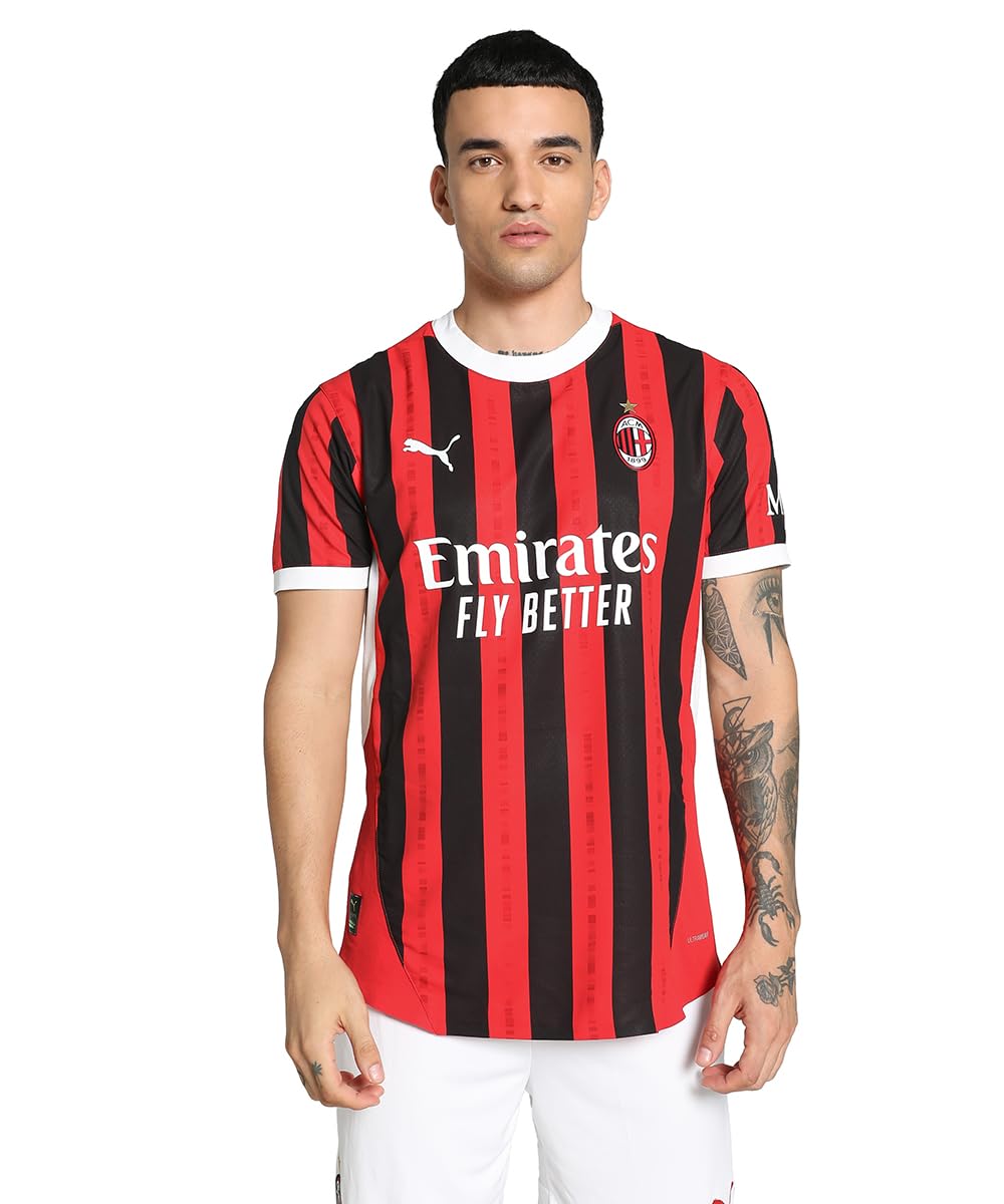 Puma Mens ACM Home Authentic Jersey Teamsport XS For All Time Red-PUMA Black