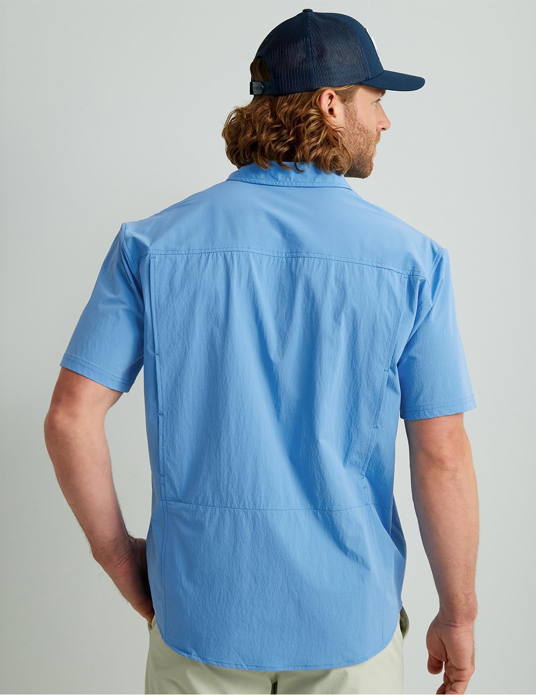 HUK Mens Back Draft Solid Short Sleeve Button Down Shirt, Vented Fishing Shirt for Men - Image 5